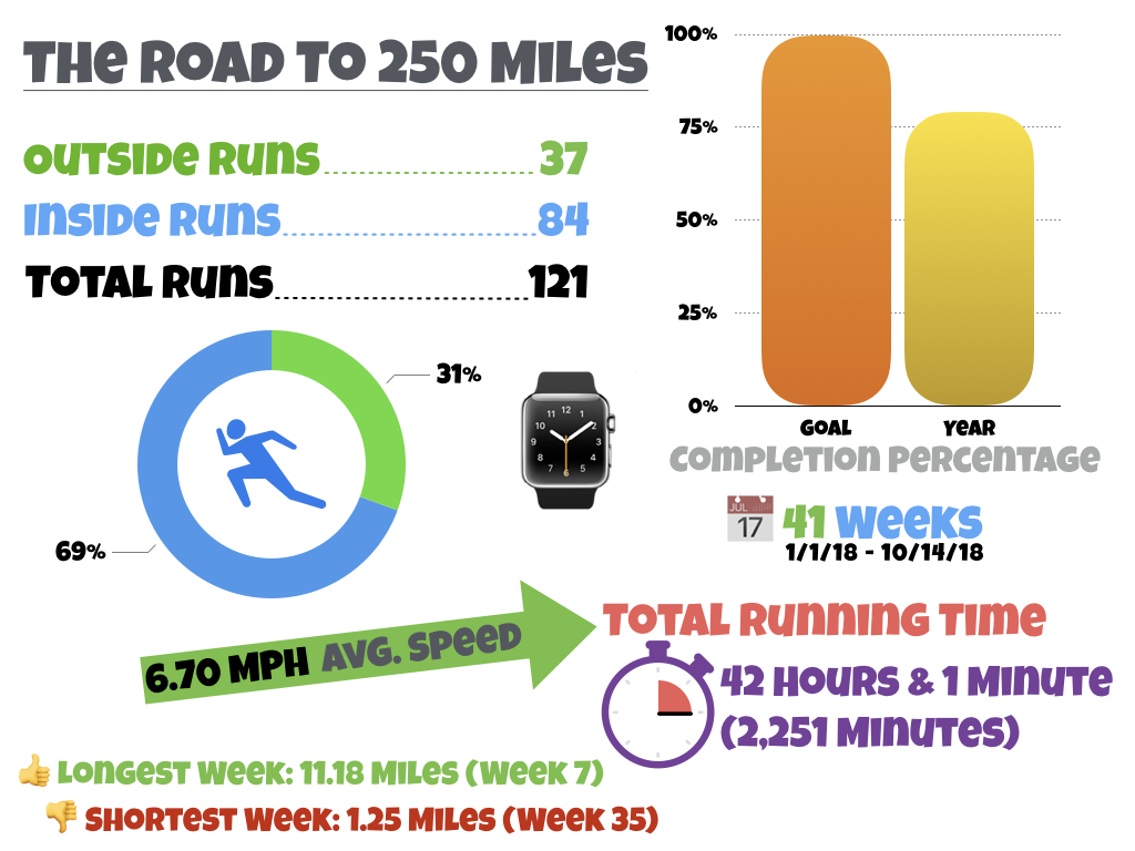 2018 250 Mile Challenge Running Infographic