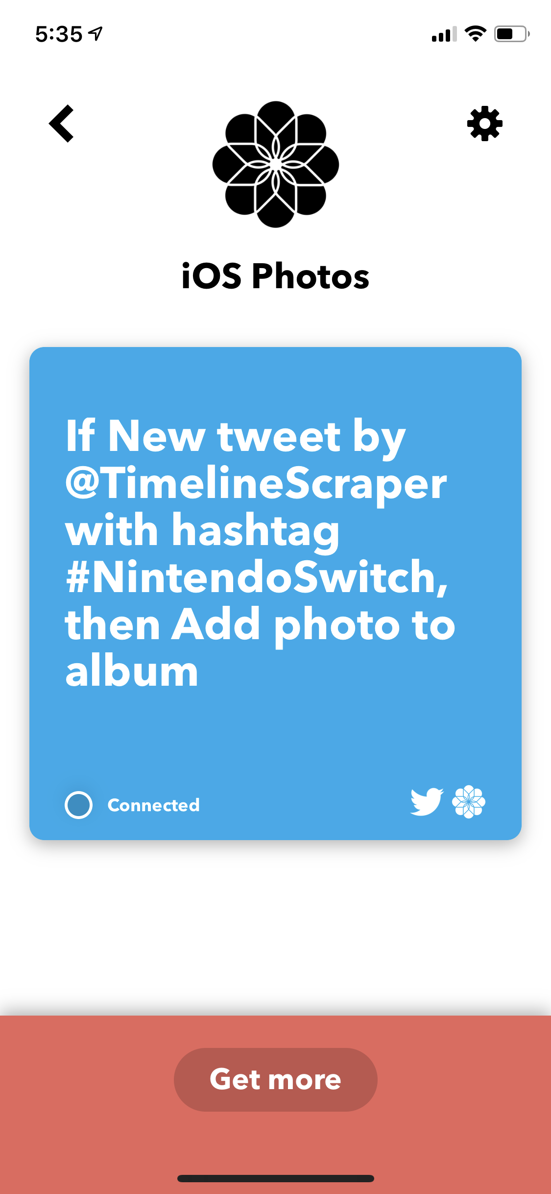 IFTTT Recipe Screenshot